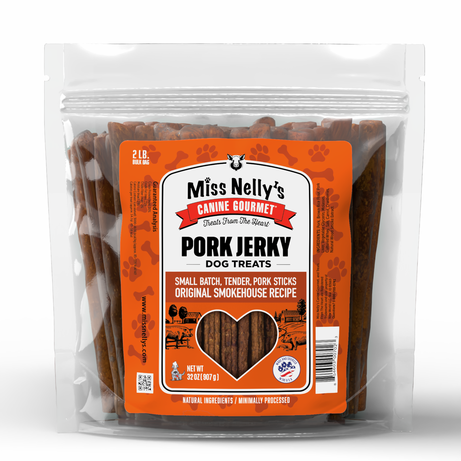 Do Miss Nelly's Pork Sticks Jerky Dog Treats contain any grains?